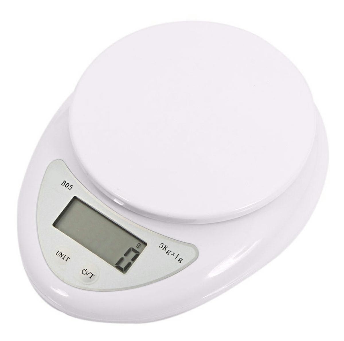 Cantar electronic bucatarie, afisare LCD, oprire automata, indicator suprasarcina, 16 x 12,5 x 3,5 cm, alb - imagine 6